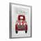 Stupell Industries St. Valentine's Flower Market Truck Framed Print Under Glass Wall Art
